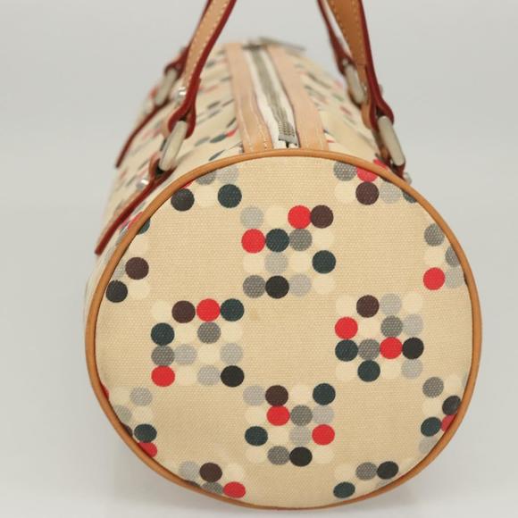 BURBERRY Blue Label Hand Bag Canvas Beige Silver Auth 124153 - Picture 3 of 16